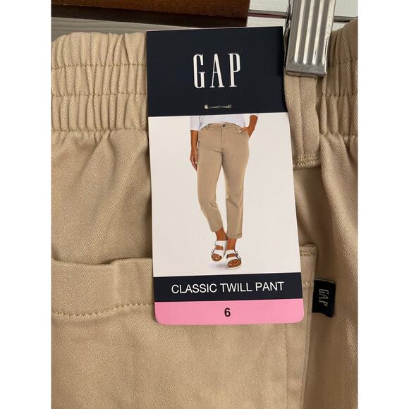 GAP Relaxed Fit Classic Twill Pant - Khaki  Size 6 Preppy Casual - Picture 8 of 8
